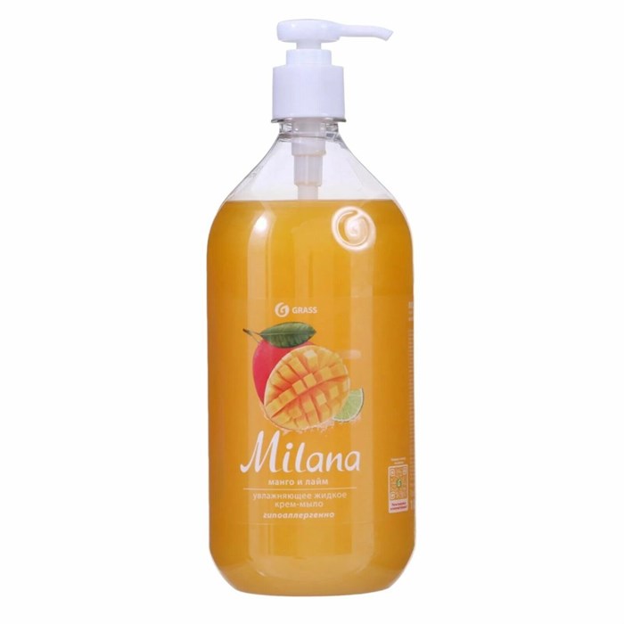 Grass Milana Жидкое крем-мыло Манго и лайм 1000 мл 1/6 KP-2202