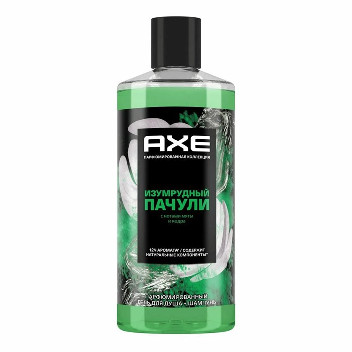 Гель для душа и шампунь AXE парфюм Изумрудный Пачули 400 мл 1/8 KP-2039
