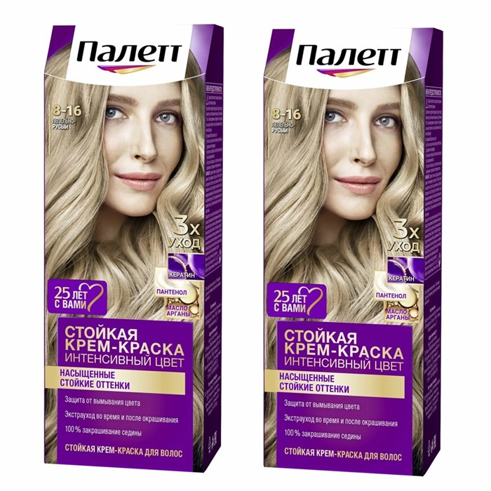 Краска для волос Palette Пепельно-русый 8-16 50 мл 1/10 KP-2432