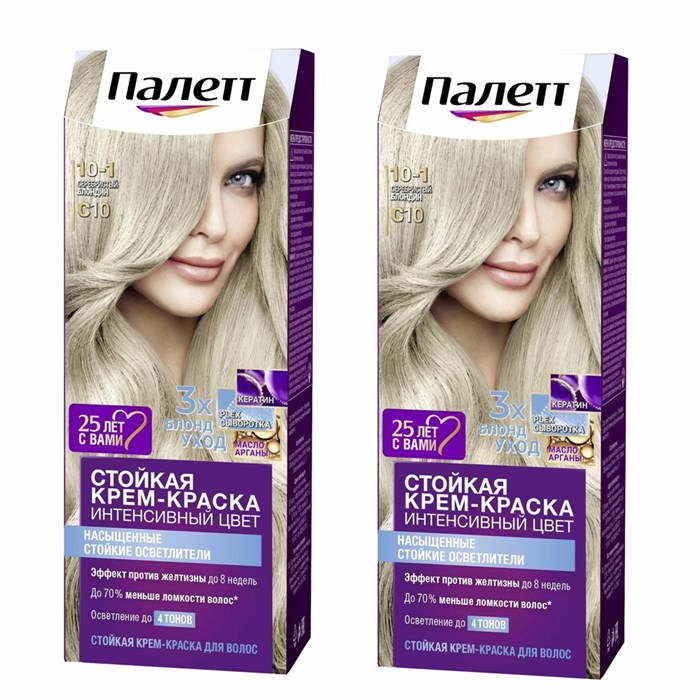 Краска для волос Palette Серебристый блондин 10-1 (С10) 1/10 KP-2445