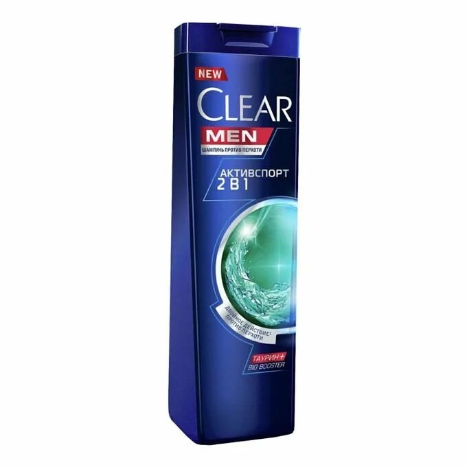 Шампунь Clear Men против перхоти 2в1 АктивСпорт 200 мл 1/12 KP-2290