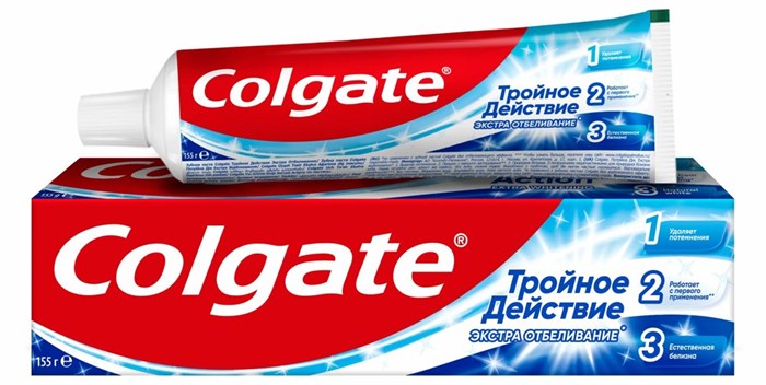 Зубная паста Colgate Тройное действие Экстра отбеливание 100 мл 1/48 KP-2293