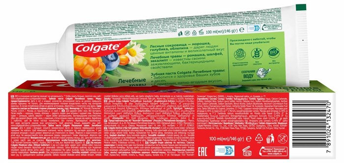 Зубная паста Colgate Лечебные травы Отбеливающая 100 мл 1/48 KP-2295