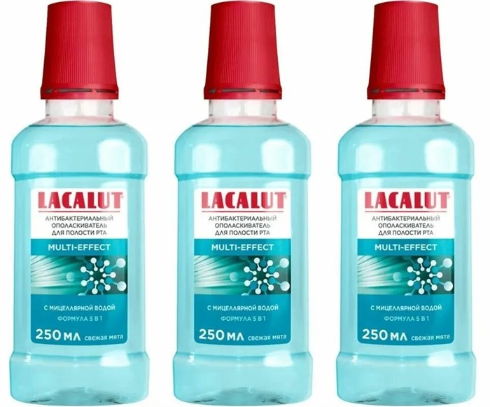 Ополаскиватель для рта LACALUT Multi-effect Антибактериальный 250 мл 1/12 KP-2325