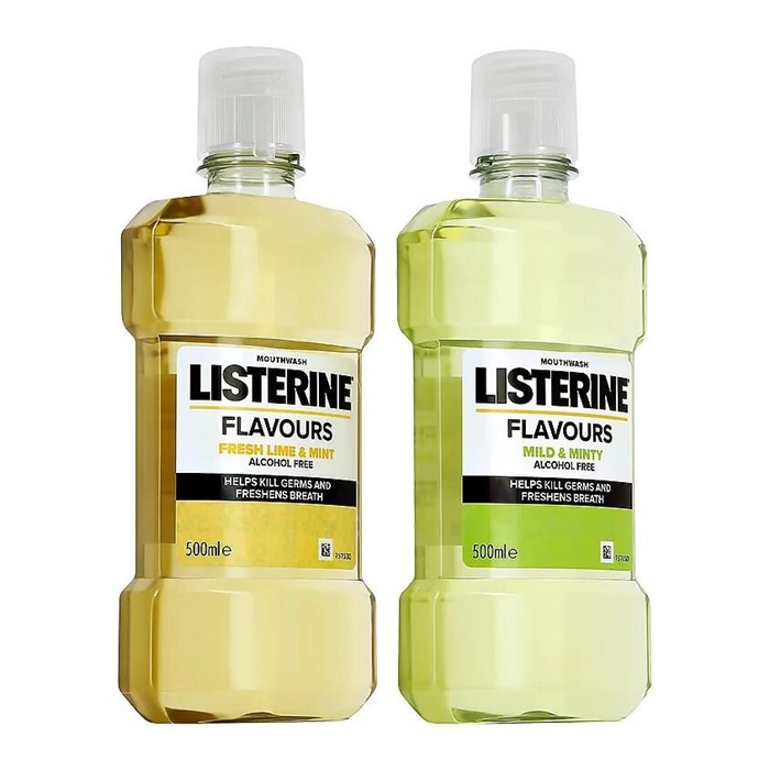 Ополаскиватель для полости рта Listerine FLAVOURS Mild & Minty 250 мл 1/6 (стикер) KP-2342
