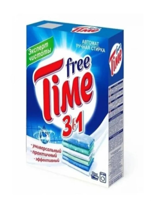 Стиральный порошок Free Time 3в1 Эксперт чистоты универсал 350 г 1/24 KP-2009