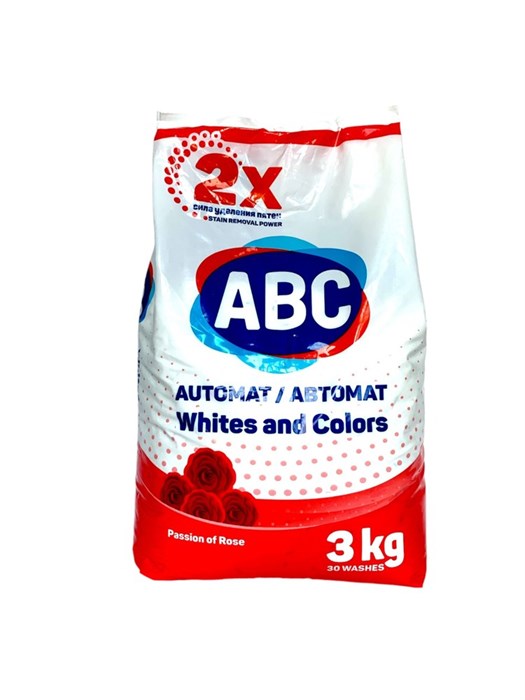 ABC Порошок для стирки белья СТРАСТЬ РОЗЫ 3 кг 1/6 KP-2082