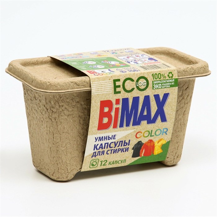 Капсулы для стирки BiMAX 100 Пятен ЭКО 12 шт 1/4 KP-2100