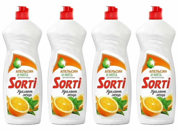 Средство для мытья посуды Sorti Апельсин и мята 900 г 1/12 KP-2551