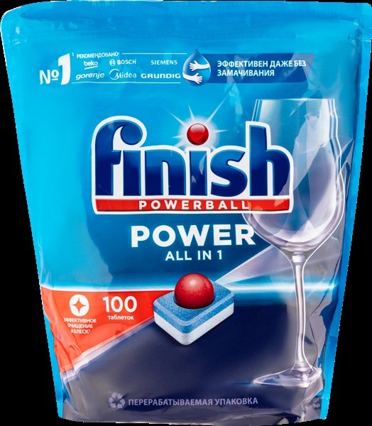 Finish Power All in 1 Таблетки для ПММ 50 шт 1/5 KP-2684