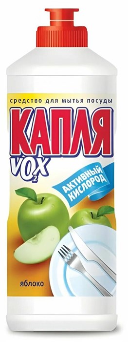 Средство для мытья посуды Капля Vox Яблоко 500 г 1/15 KP-2275