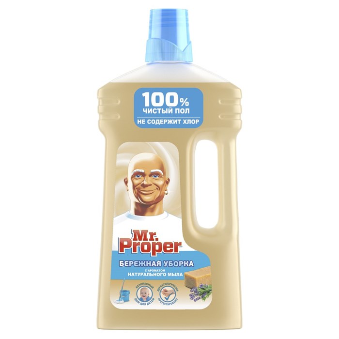 Моющая жидкость для полов и стен Mr. Proper Бережная уборка 1 л 1/12 KP-2367