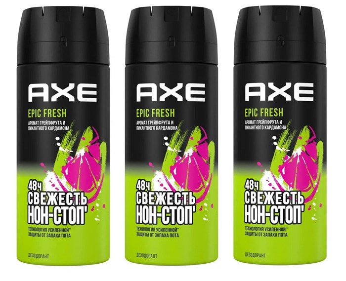 Дезодорант аэрозоль AXE Эпичная свежесть 150 мл 1/6 KP-2034