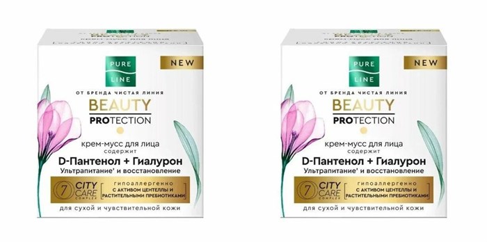 Крем-мусс для лица Pure Line Чистая Линия для сухой и чувст кожи 45 мл 1/12 KP-2725