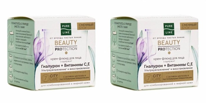Крем-мусс для лица Pure Line Чистая Линия сменный блок 45 мл 1/12 KP-2726