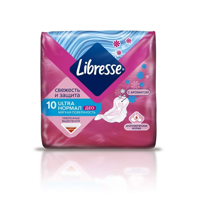 Прокладки LIBRESSE Ultra Normal Deo мягкая поверхность 10шт 1/12 KP-2343
