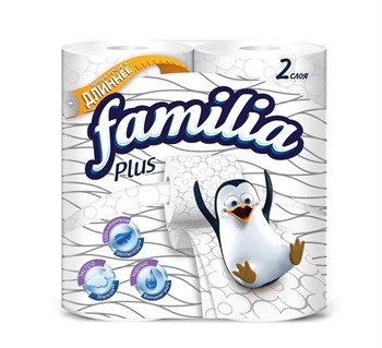 Туалетная бумага FAMILIA Plus Белая 2 слоя 12 рул 1/8(7) KP-2668