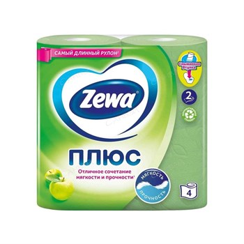 Туалетная бумага Zewa Плюс Белая 2 слоя 12 рул 1/7 KP-2266