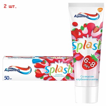 Зубная паста Aquafresh Splash Детская 6-8 лет Клубника и мята 50 мл 1/12 KP-2004