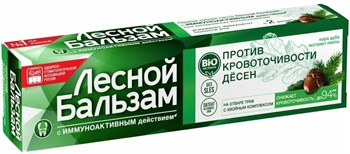 Зубная паста Лесной Бальзам Против кровоточивости дёсен кора дуба 75 мл 1/48(12) KP-2341