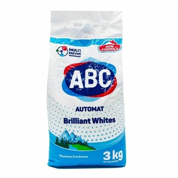 ABC Порошок для стирки белья ГОРНАЯ СВЕЖЕСТЬ 3 кг 1/6 KP-2083