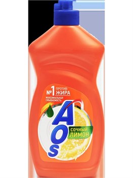Средство для мытья посуды AOS Лимон 450 г 1/20 KP-2048