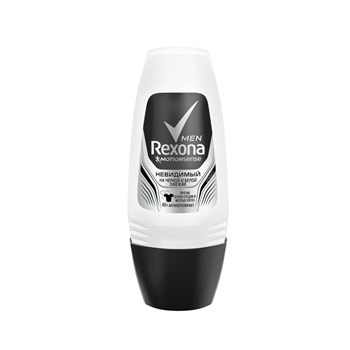 Антиперспирант роликовый Rexona Men Антибактериальный и невидимый на черном и белом 50 мл 1/6 KP-2515