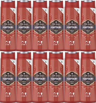 Гель для душа Old Spice 2в1 Captain 400 мл 1/6 (низкий ОСГ) KP-2427